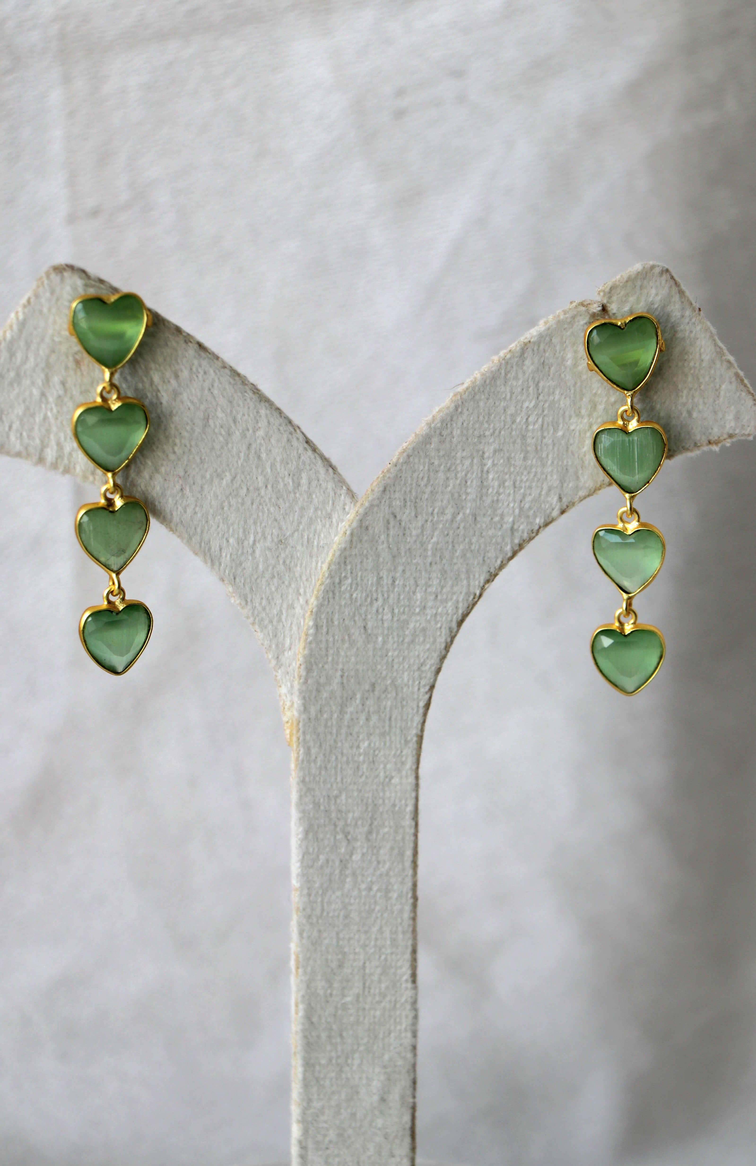 Verdant Heart Cascade Earrings