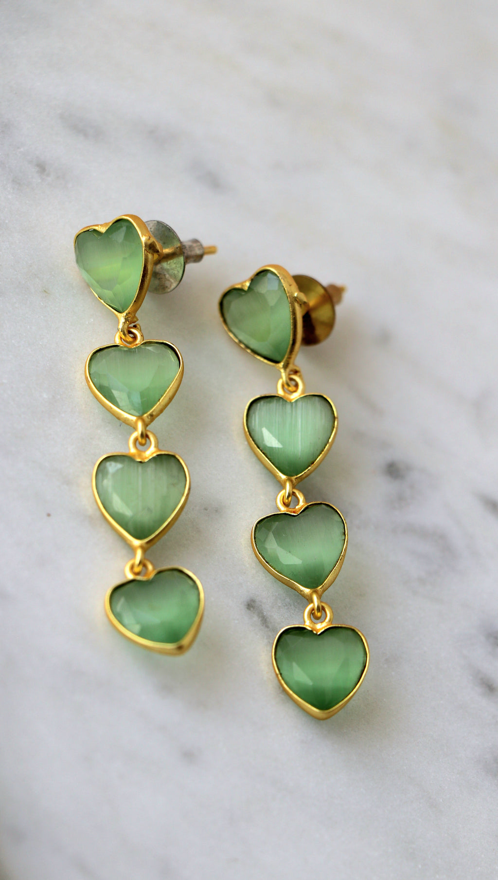 Verdant Heart Cascade Earrings