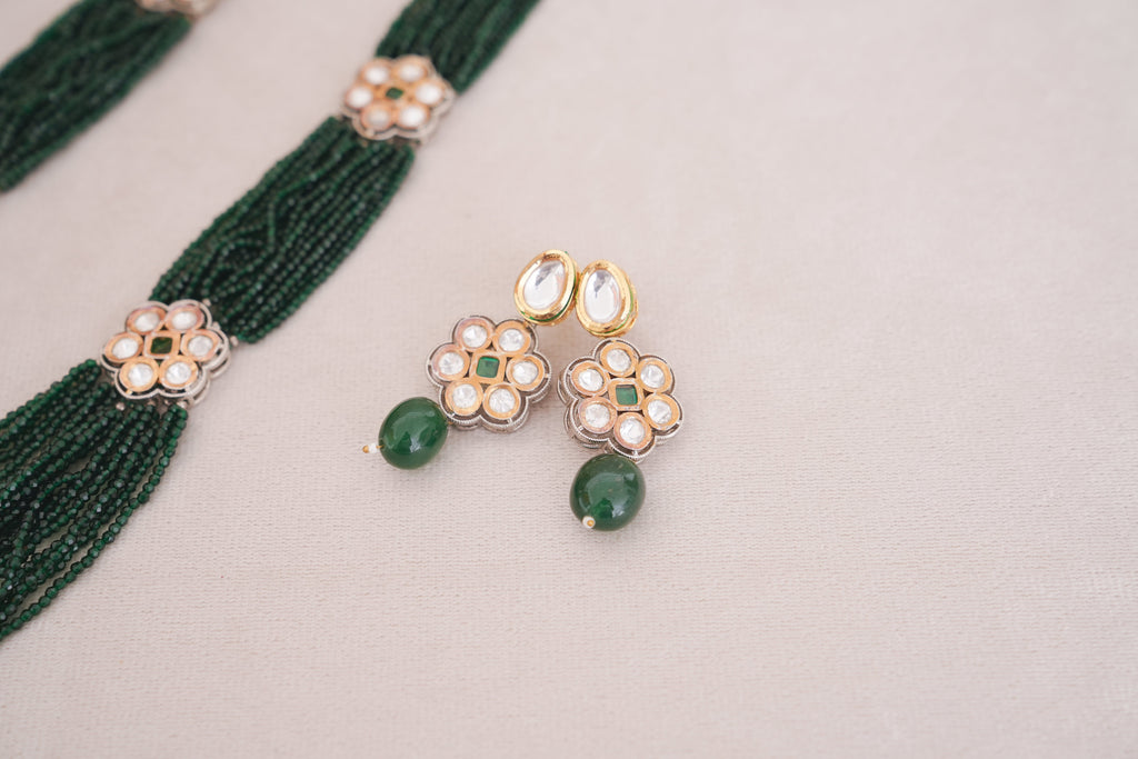 Kundan Multi Strand Necklace Set