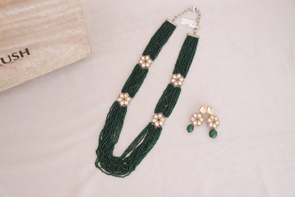 Kundan Multi Strand Necklace Set
