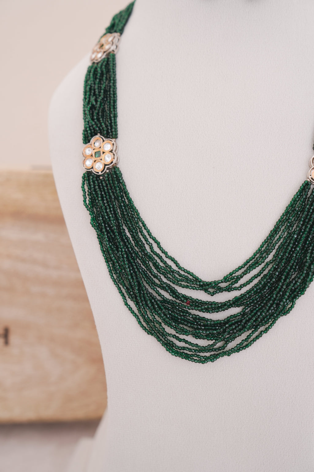 Kundan Multi Strand Necklace Set