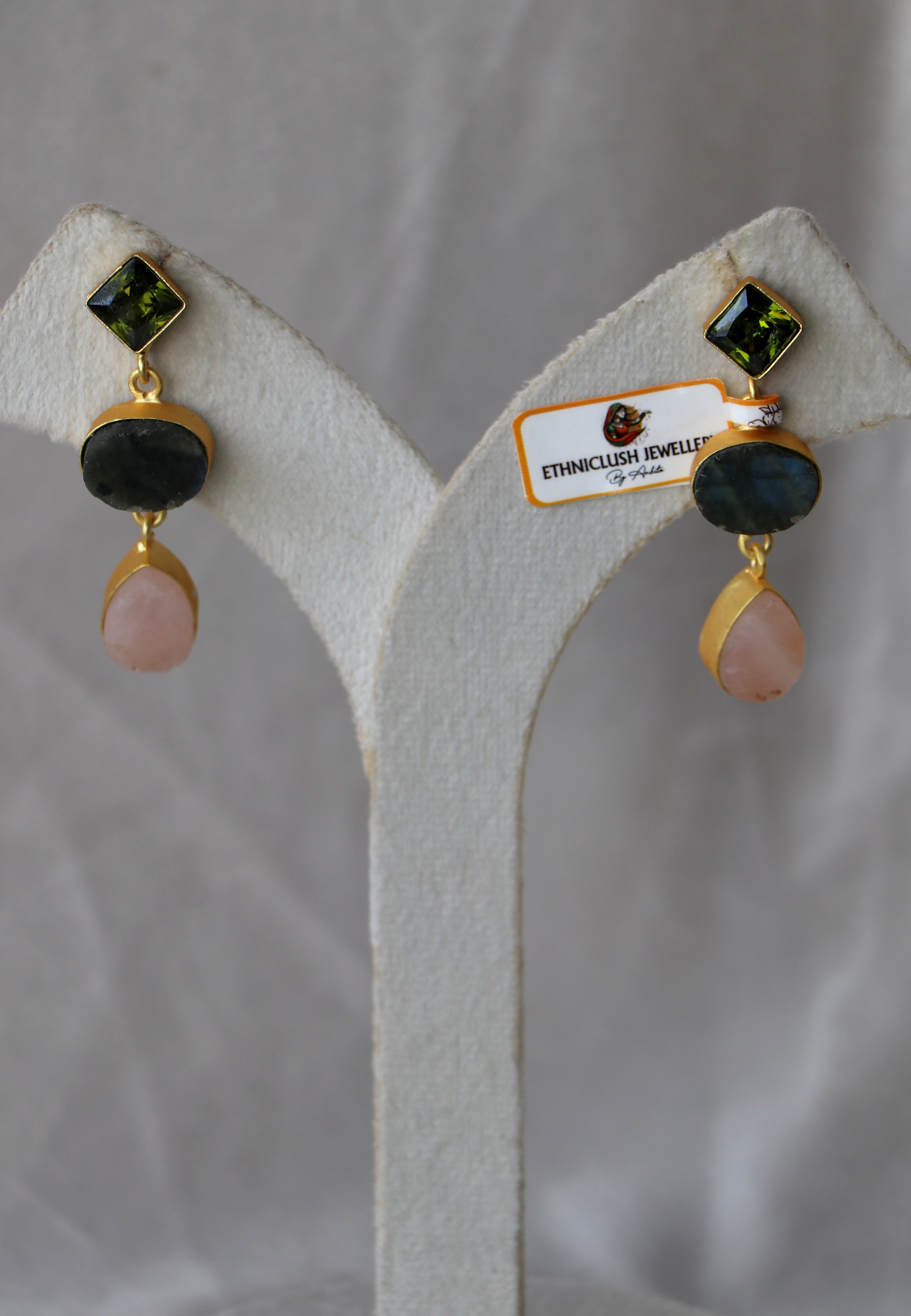 Flow Raw Gemstone Earrings