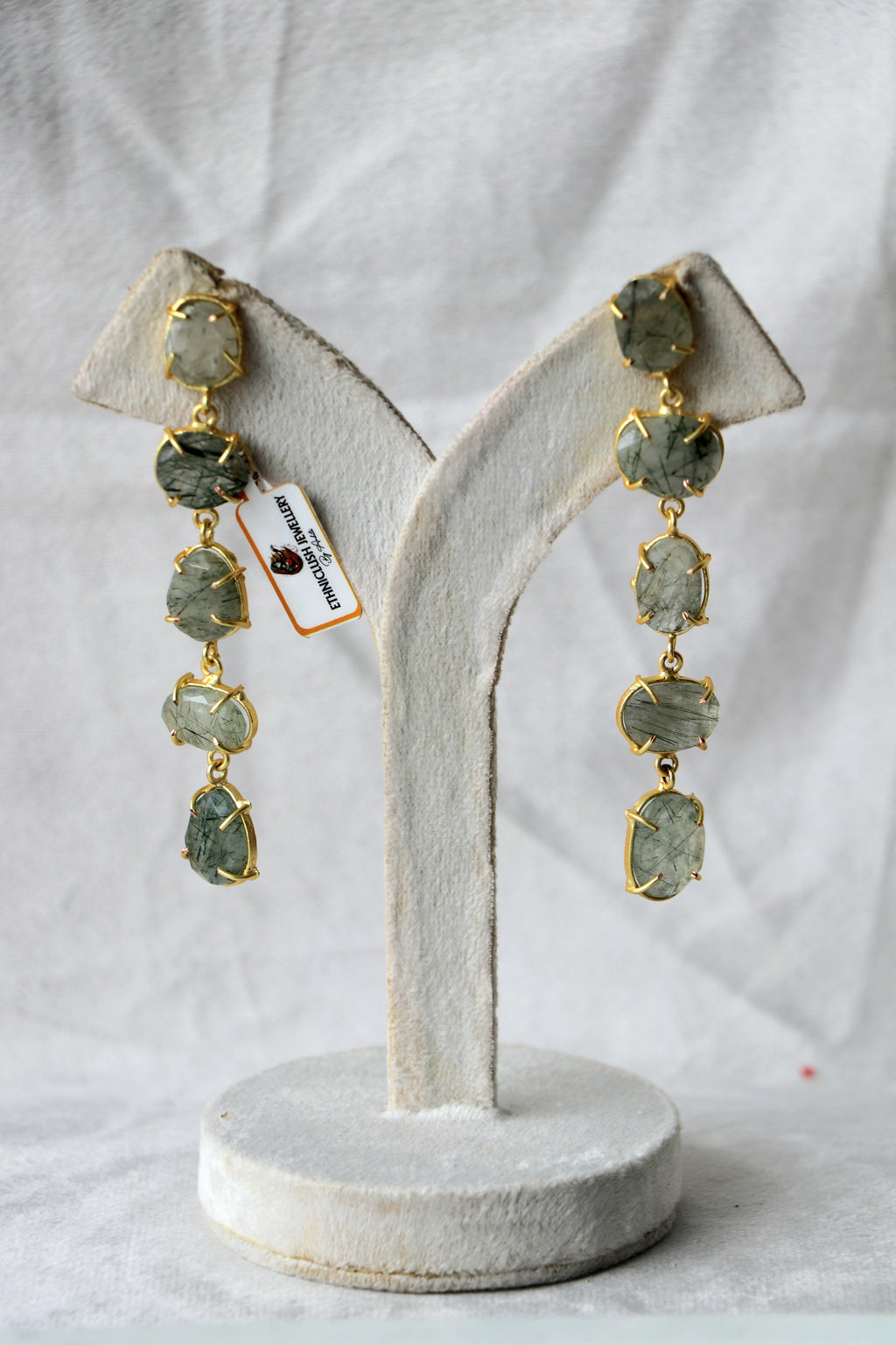 Verdant Crackle Cascade Earrings