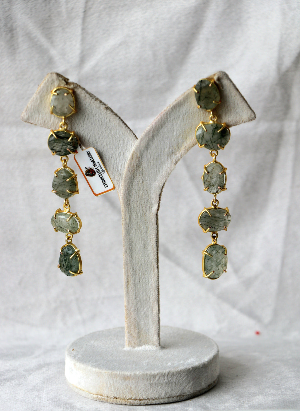 Verdant Crackle Cascade Earrings