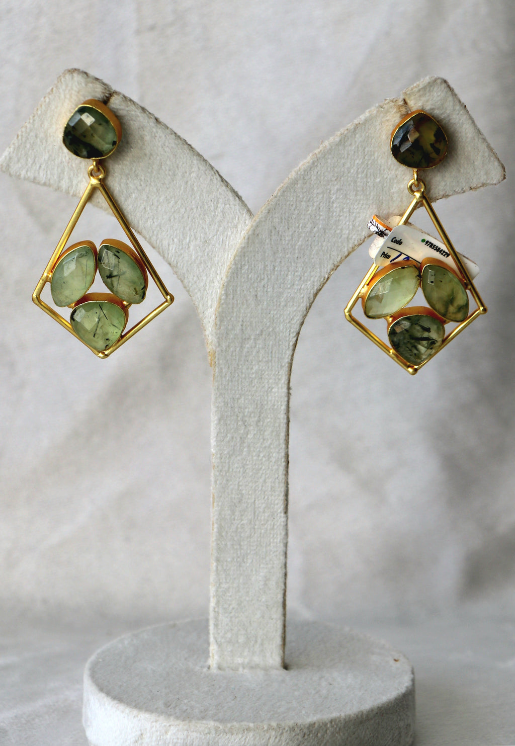 Verdant Geometry Statement Earrings