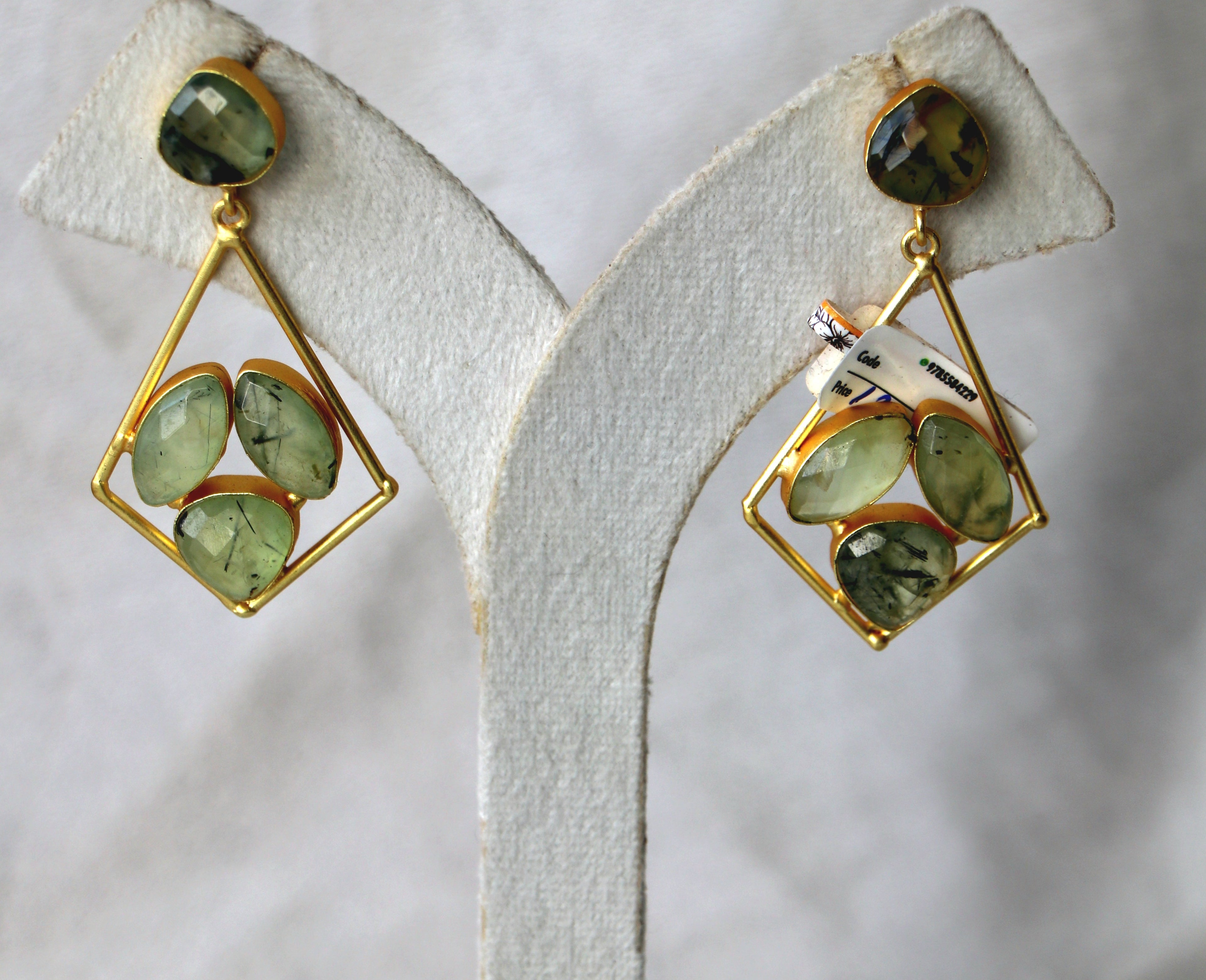 Verdant Geometry Statement Earrings