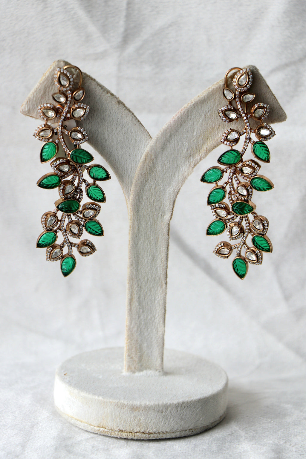 Verdant Leaf Cascade Earrings