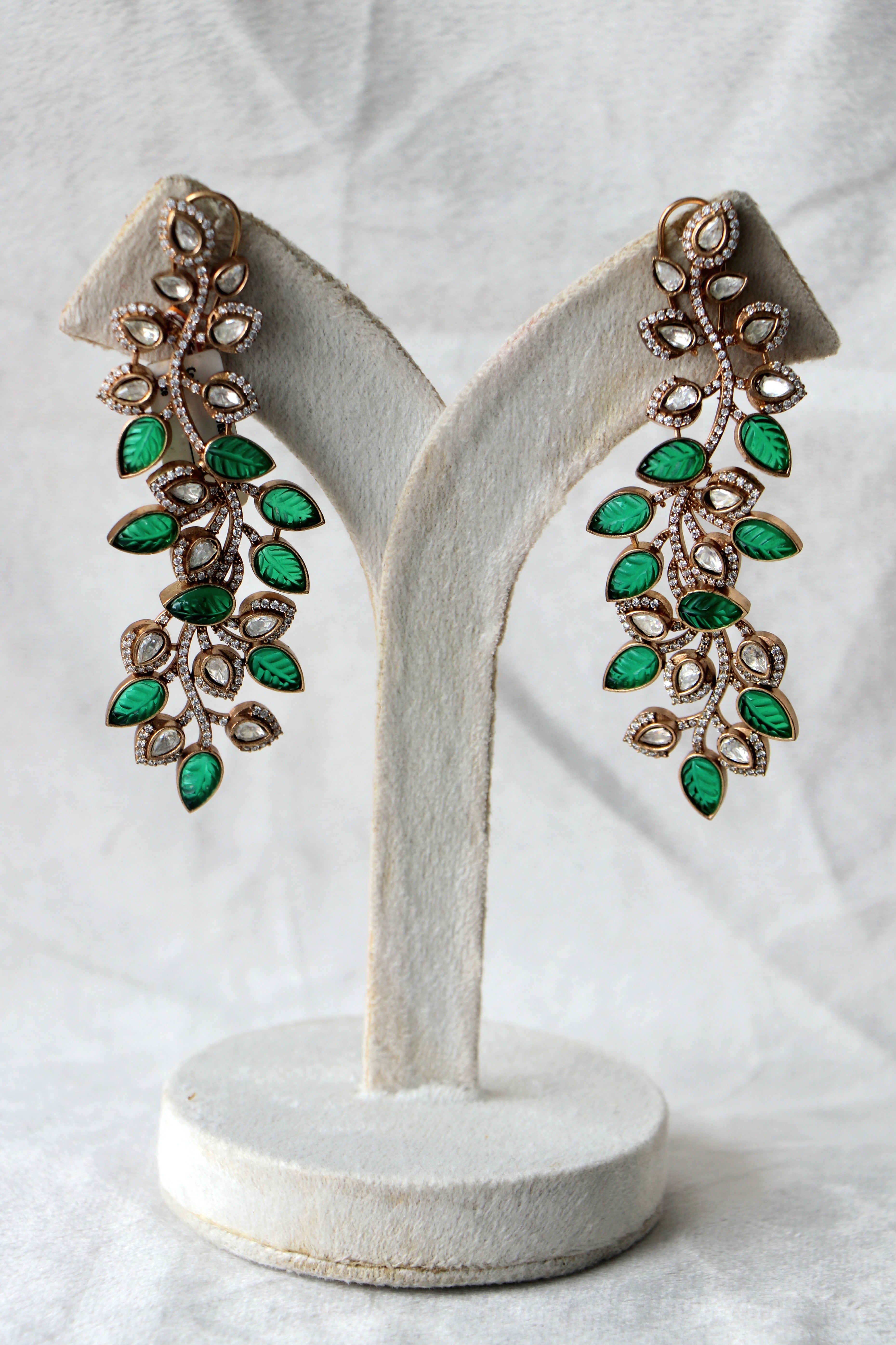 Verdant Leaf Cascade Earrings