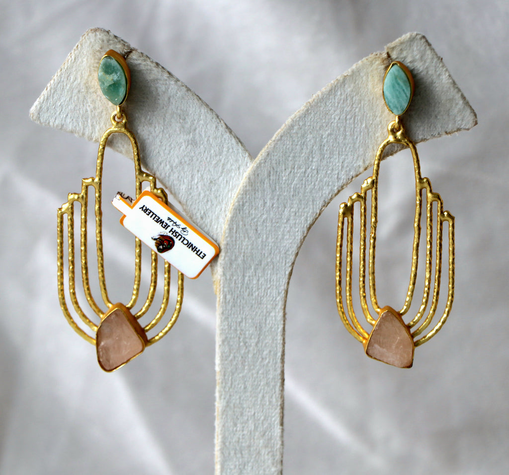 Verdant Rose Cascade Earrings