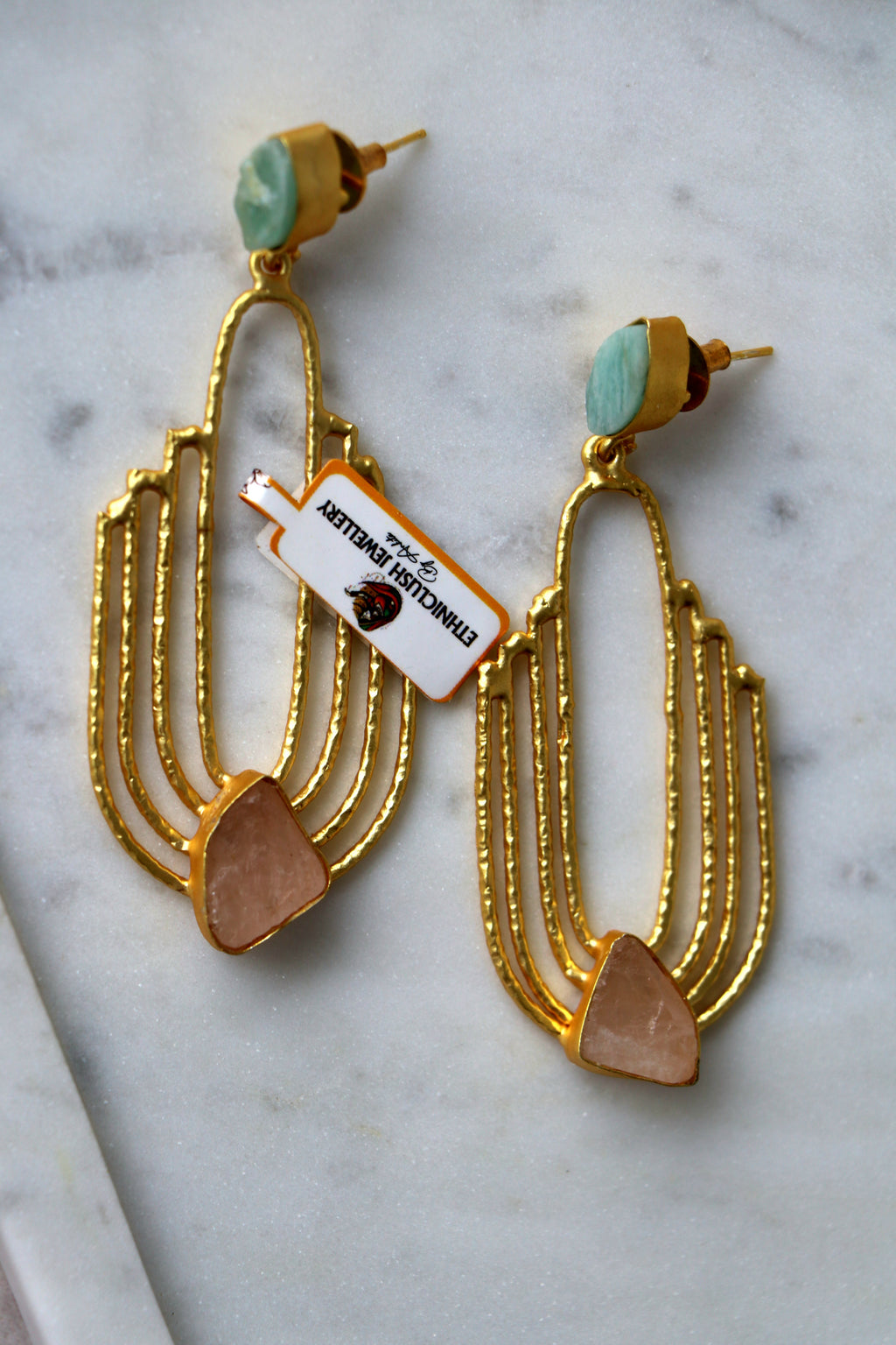 Verdant Rose Cascade Earrings