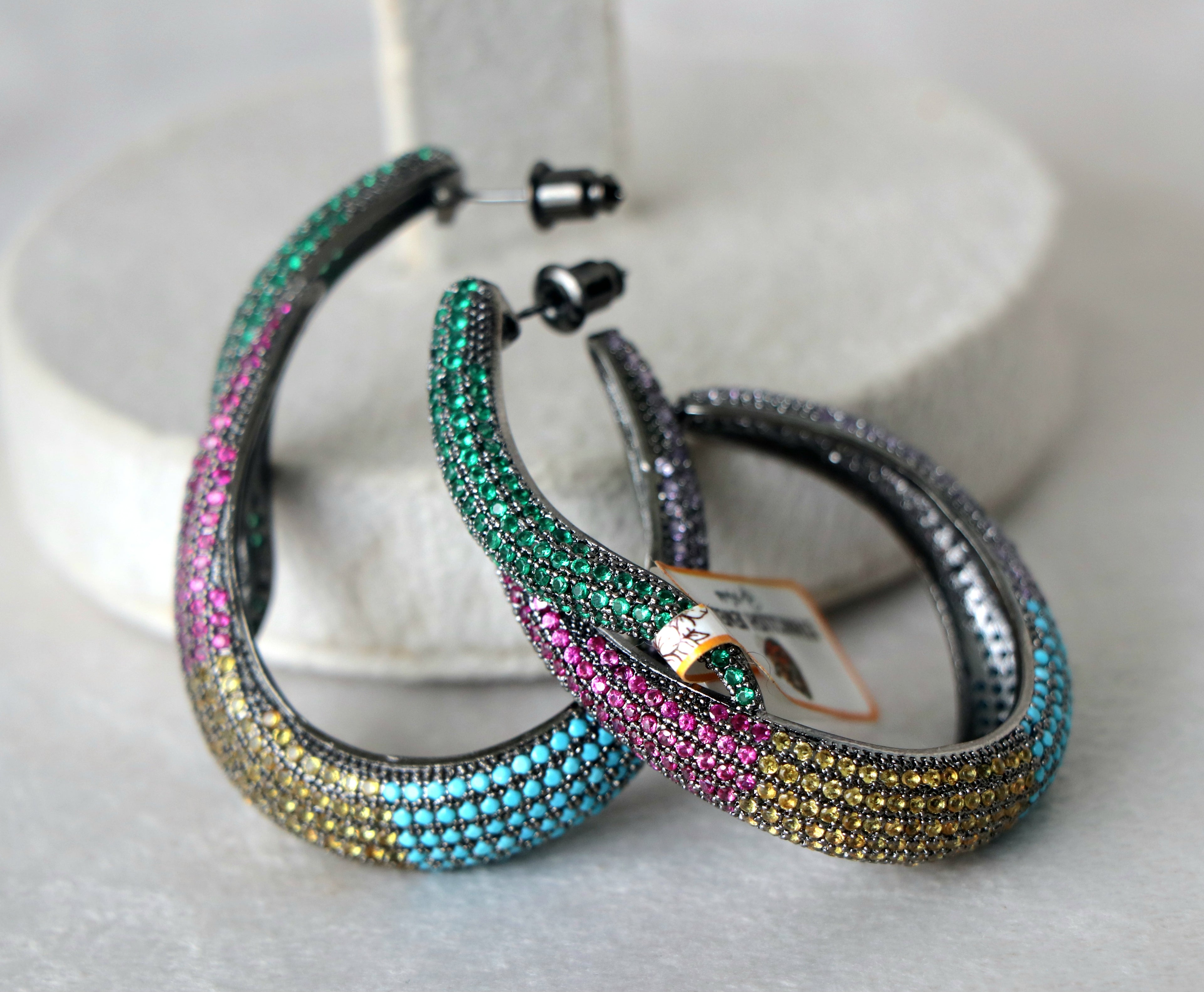 Vibrant Spectrum Hoop Earrings