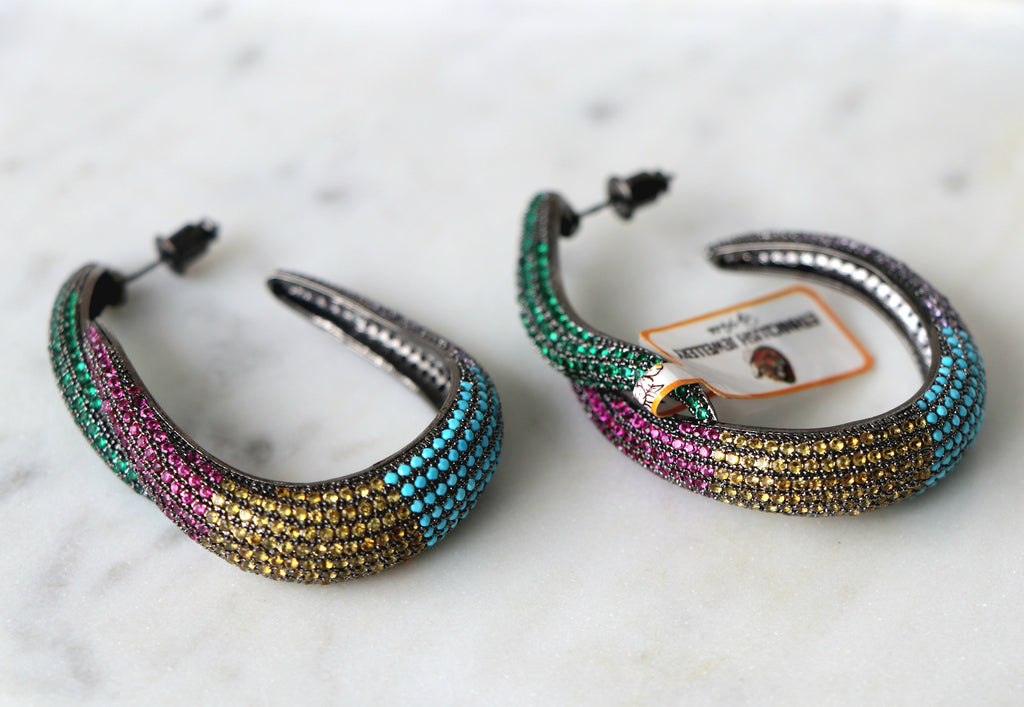 Vibrant Spectrum Hoop Earrings