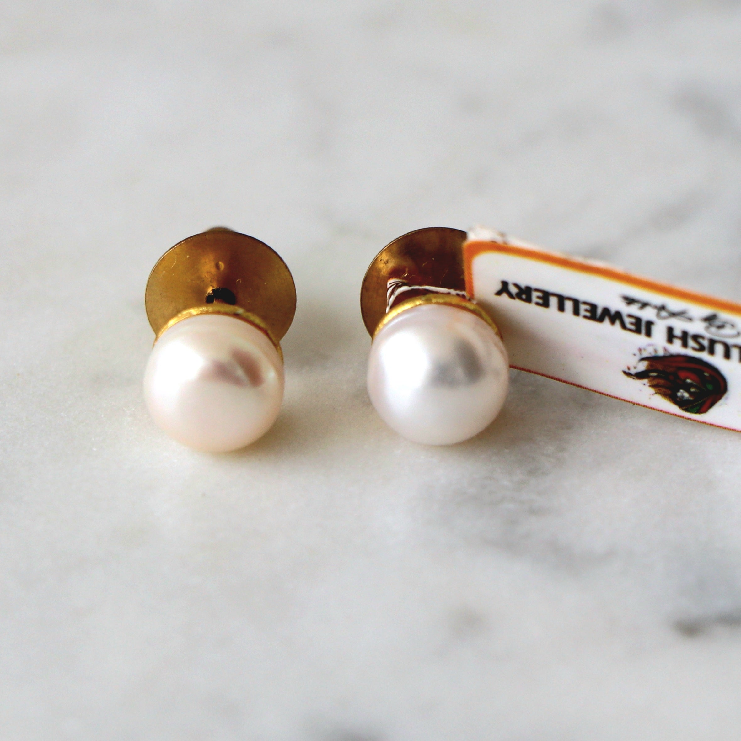 Vintage Pearl Halo Stud Earrings