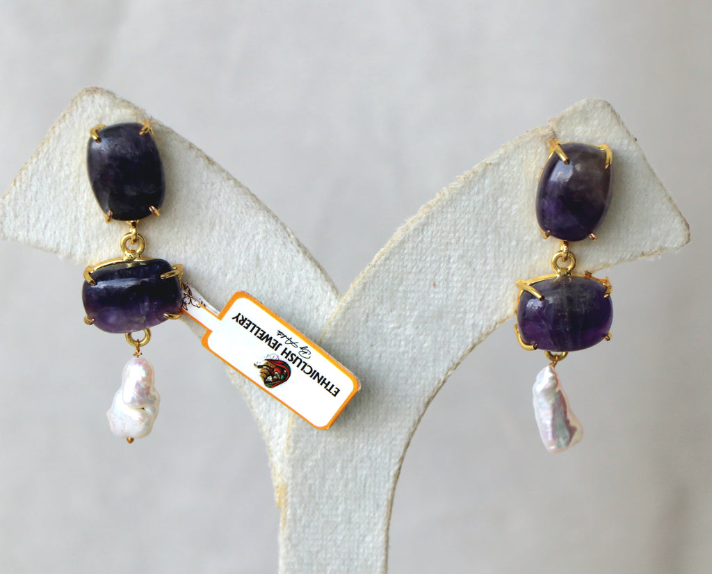 Gemstone Cascade Earrings