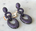Violet Cascade Statement Earrings
