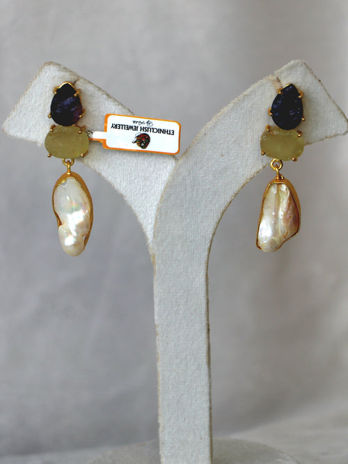 Amethsyt Citrine Cascade Earrings
