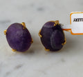 Violet Reverie Oval Earrings